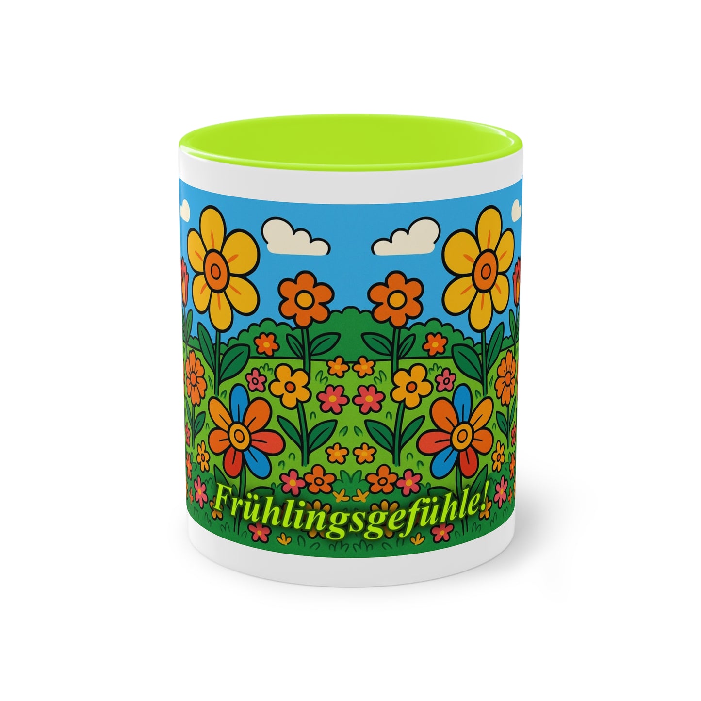 Tasse – „Blumenwiese“, Ostern/Frühling, 325 ml