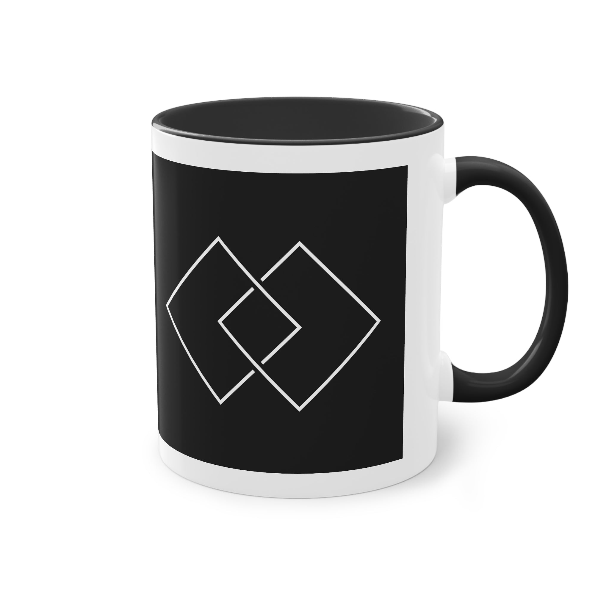 „Squares“ Designer-Tasse aus der „Black & White“-Kollektion von Taffet.shop, 325 ml