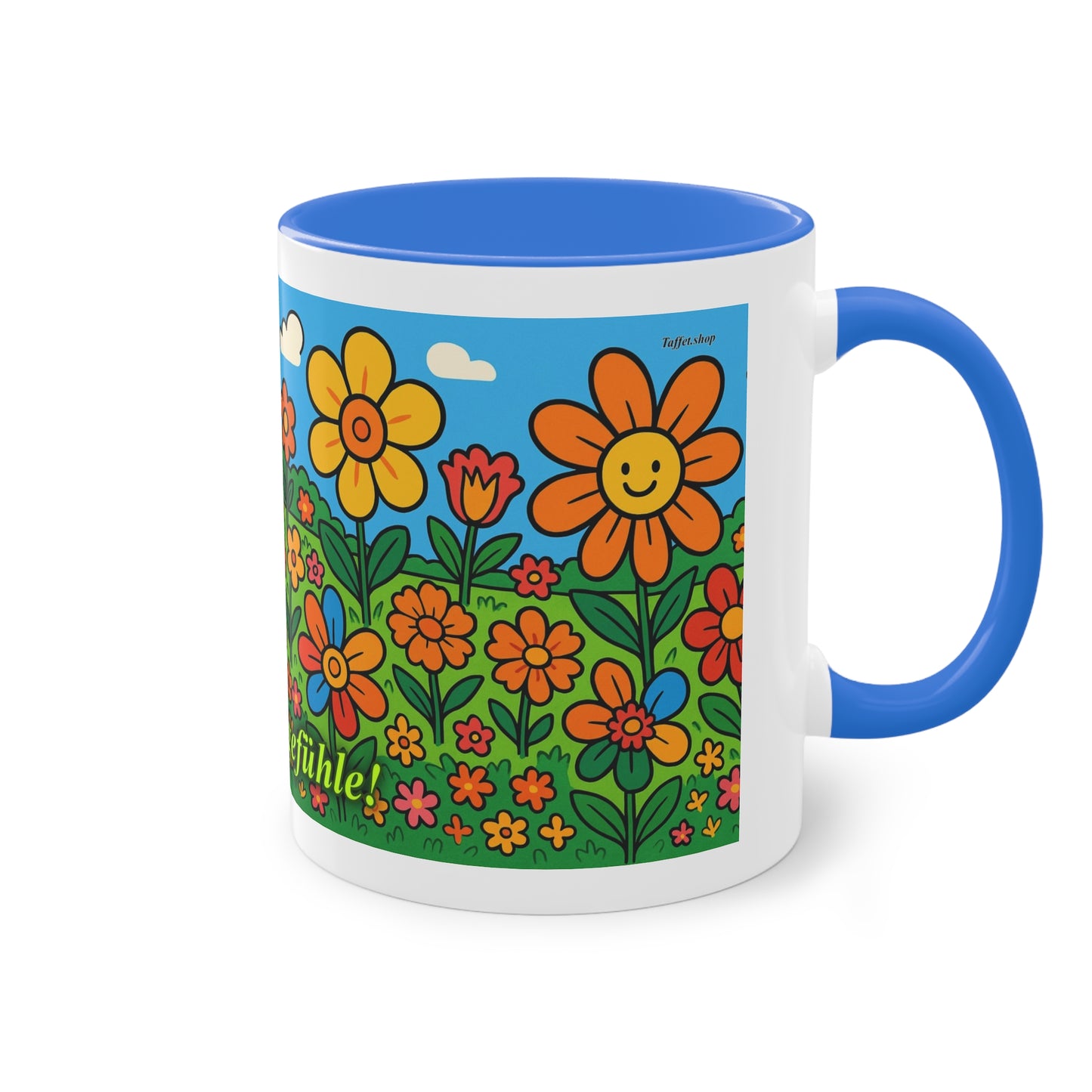 Tasse – „Blumenwiese“, Ostern/Frühling, 325 ml