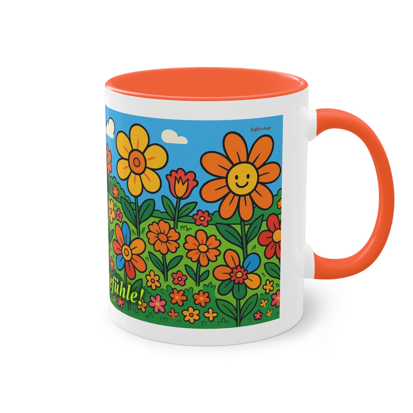 Tasse – „Blumenwiese“, Ostern/Frühling, 325 ml