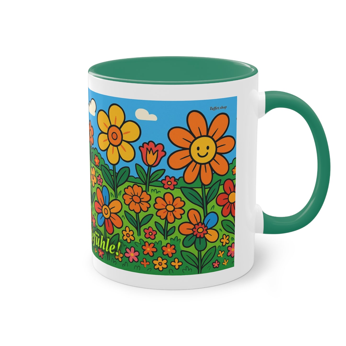 Tasse – „Blumenwiese“, Ostern/Frühling, 325 ml