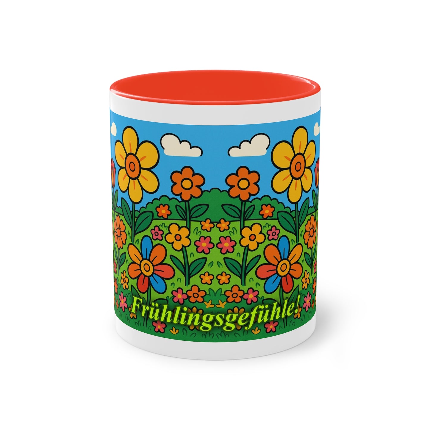 Tasse – „Blumenwiese“, Ostern/Frühling, 325 ml