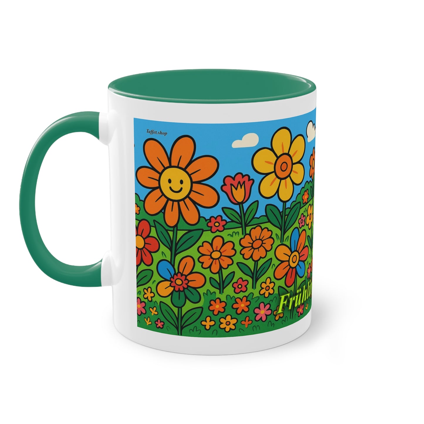 Tasse – „Blumenwiese“, Ostern/Frühling, 325 ml