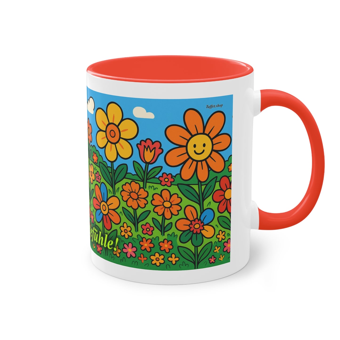 Tasse – „Blumenwiese“, Ostern/Frühling, 325 ml