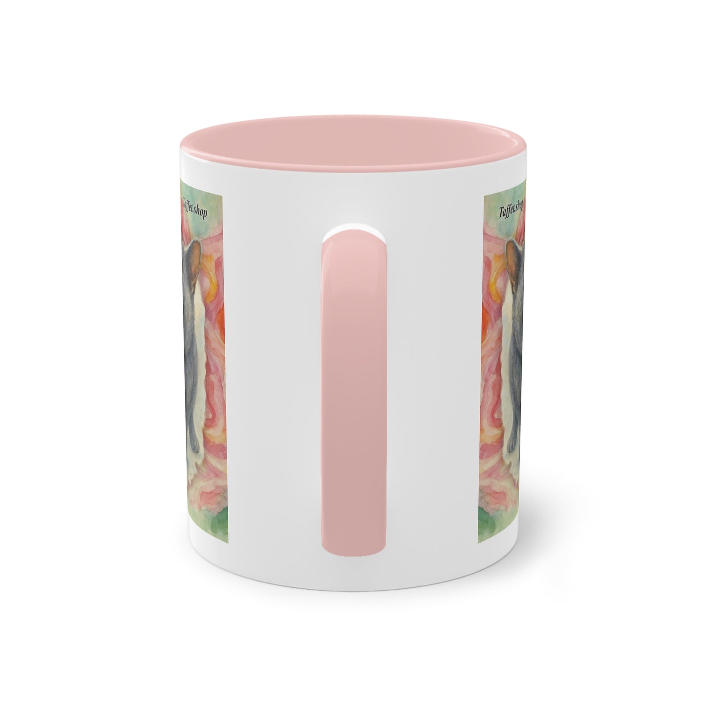 Tasse – Katze BKH/BSH mit Blume im Aquarell-Stil, 325 ml
