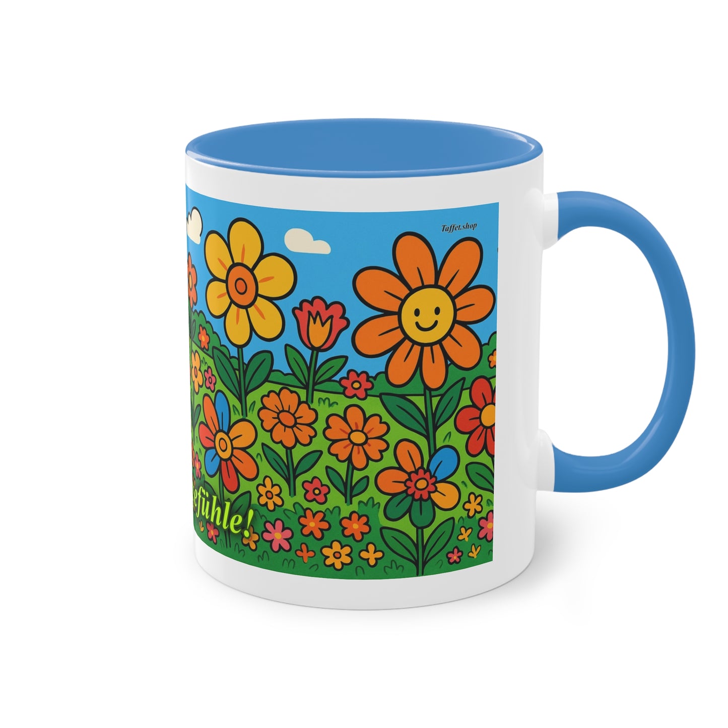 Tasse – „Blumenwiese“, Ostern/Frühling, 325 ml