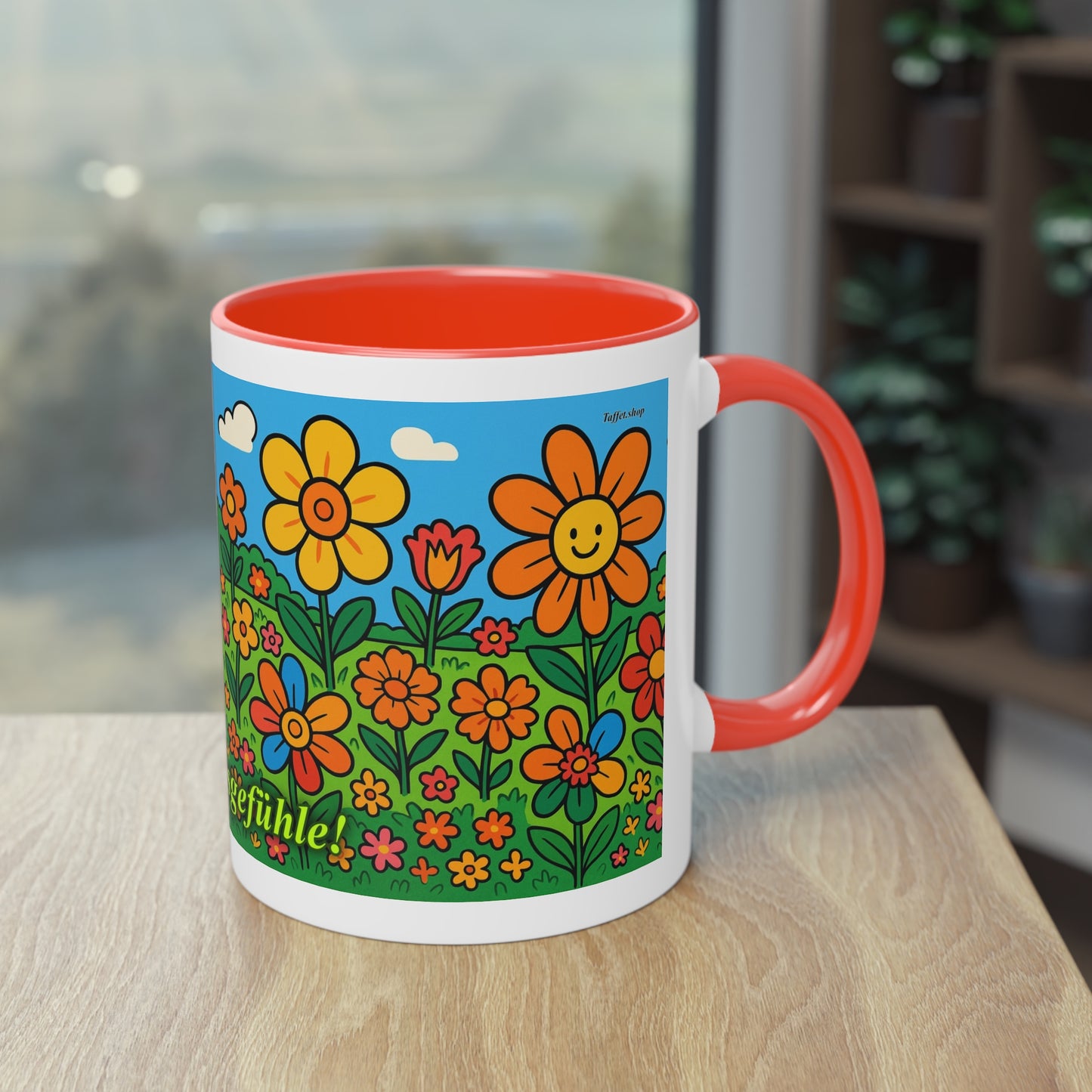 Tasse – „Blumenwiese“, Ostern/Frühling, 325 ml
