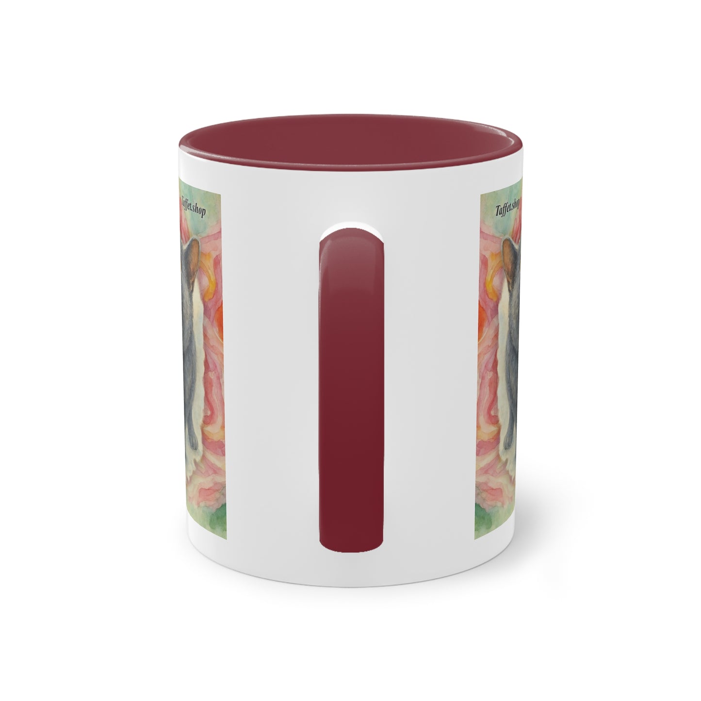 Tasse – Katze BKH/BSH mit Blume im Aquarell-Stil, 325 ml