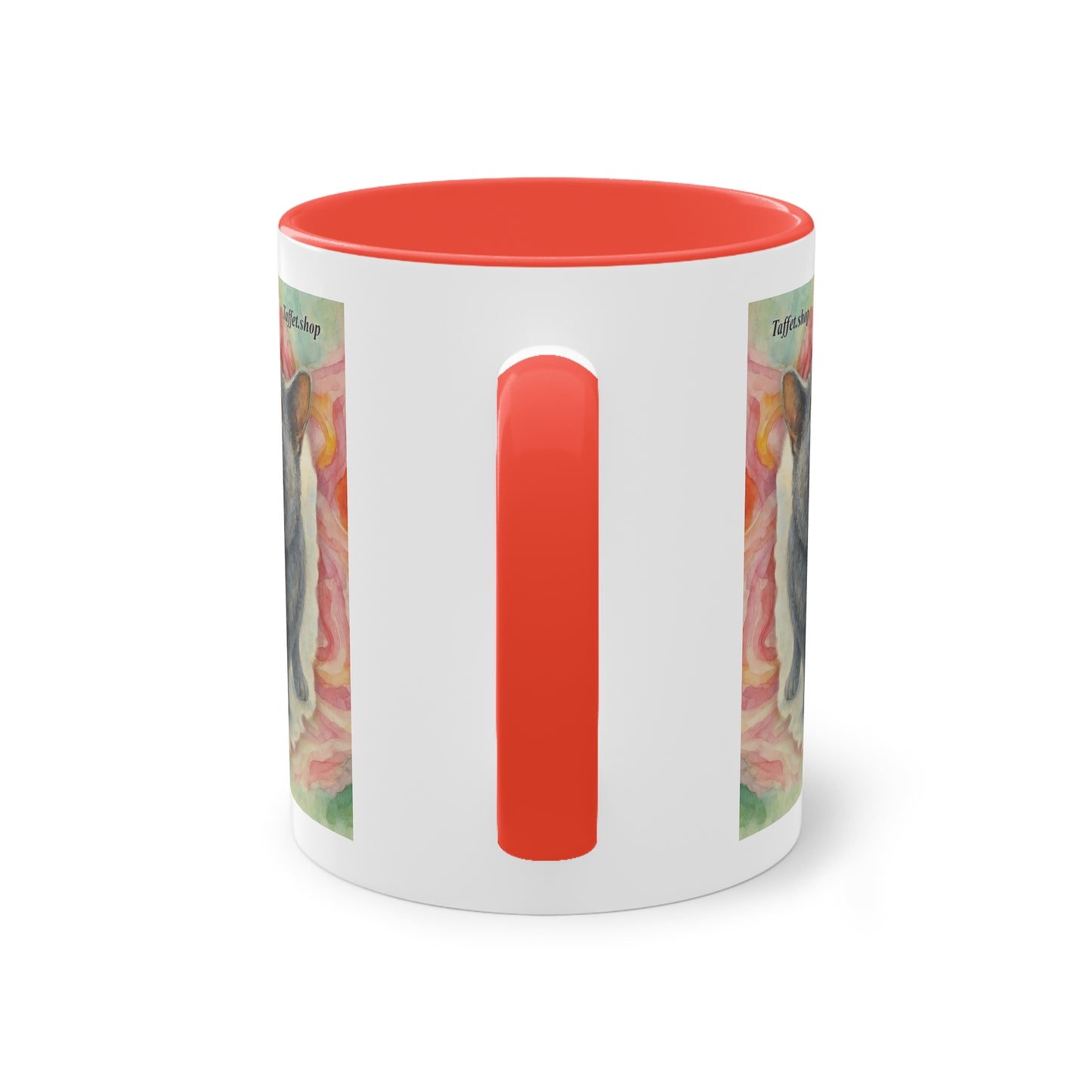 Tasse – Katze BKH/BSH mit Blume im Aquarell-Stil, 325 ml