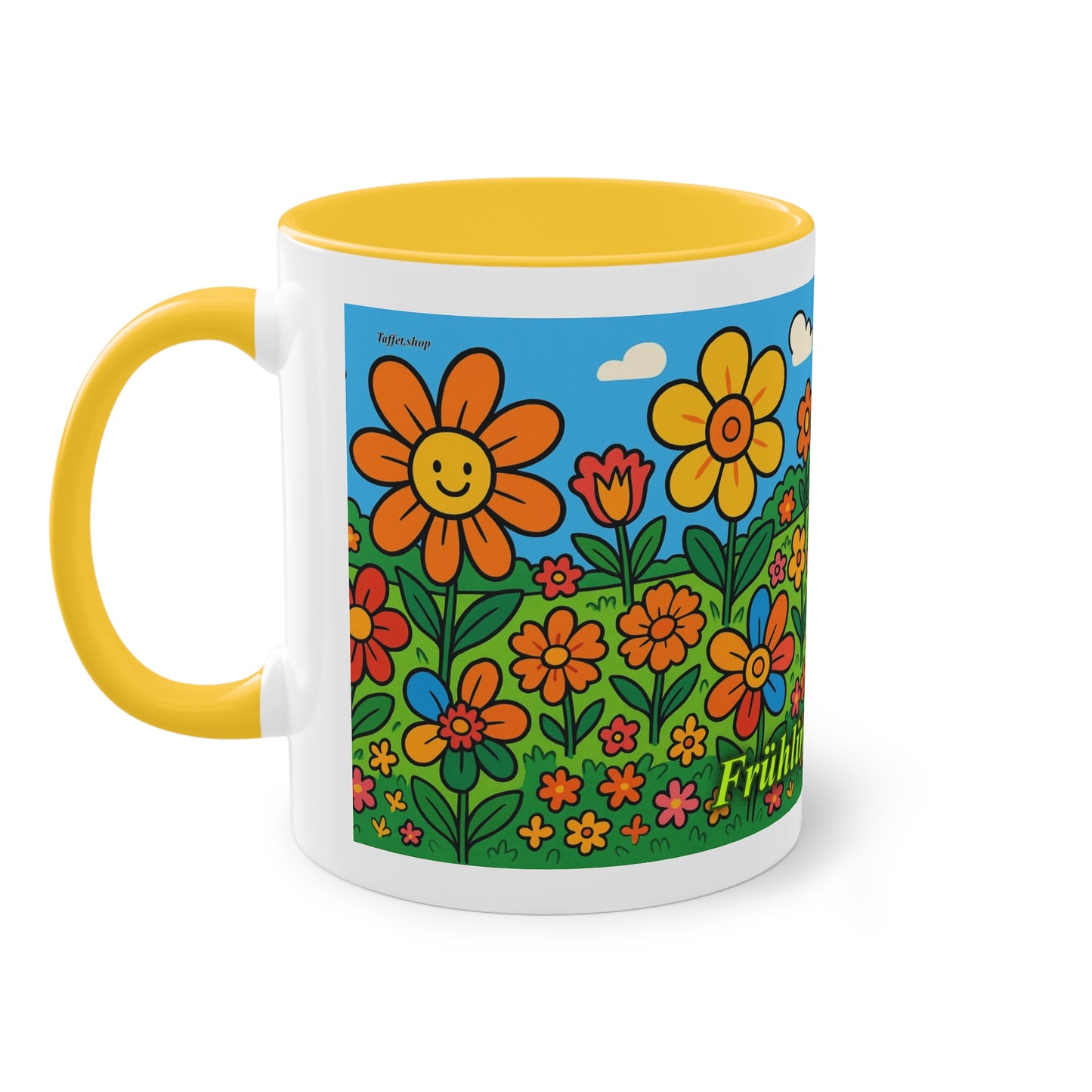 Tasse – „Blumenwiese“, Ostern/Frühling, 325 ml