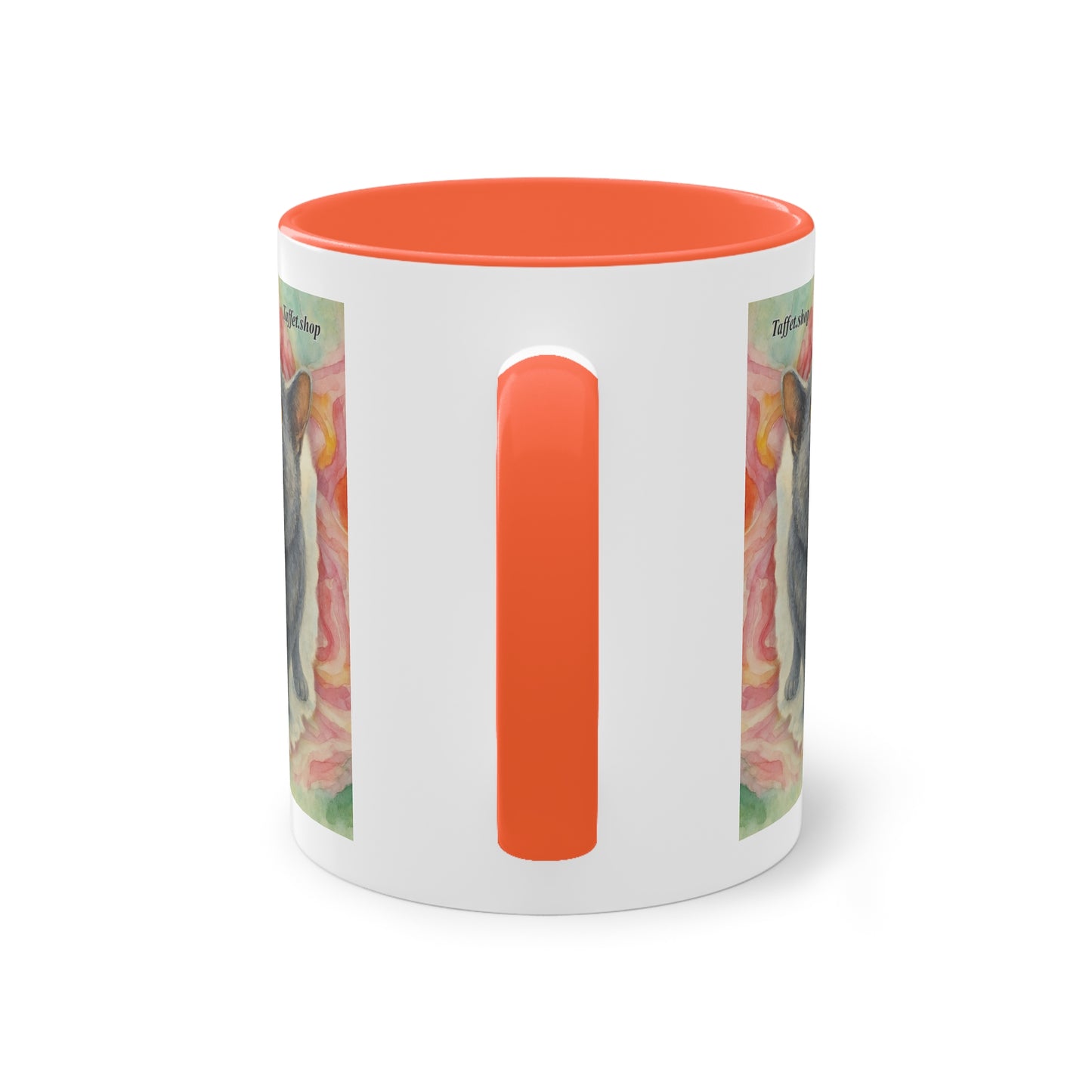 Tasse – Katze BKH/BSH mit Blume im Aquarell-Stil, 325 ml
