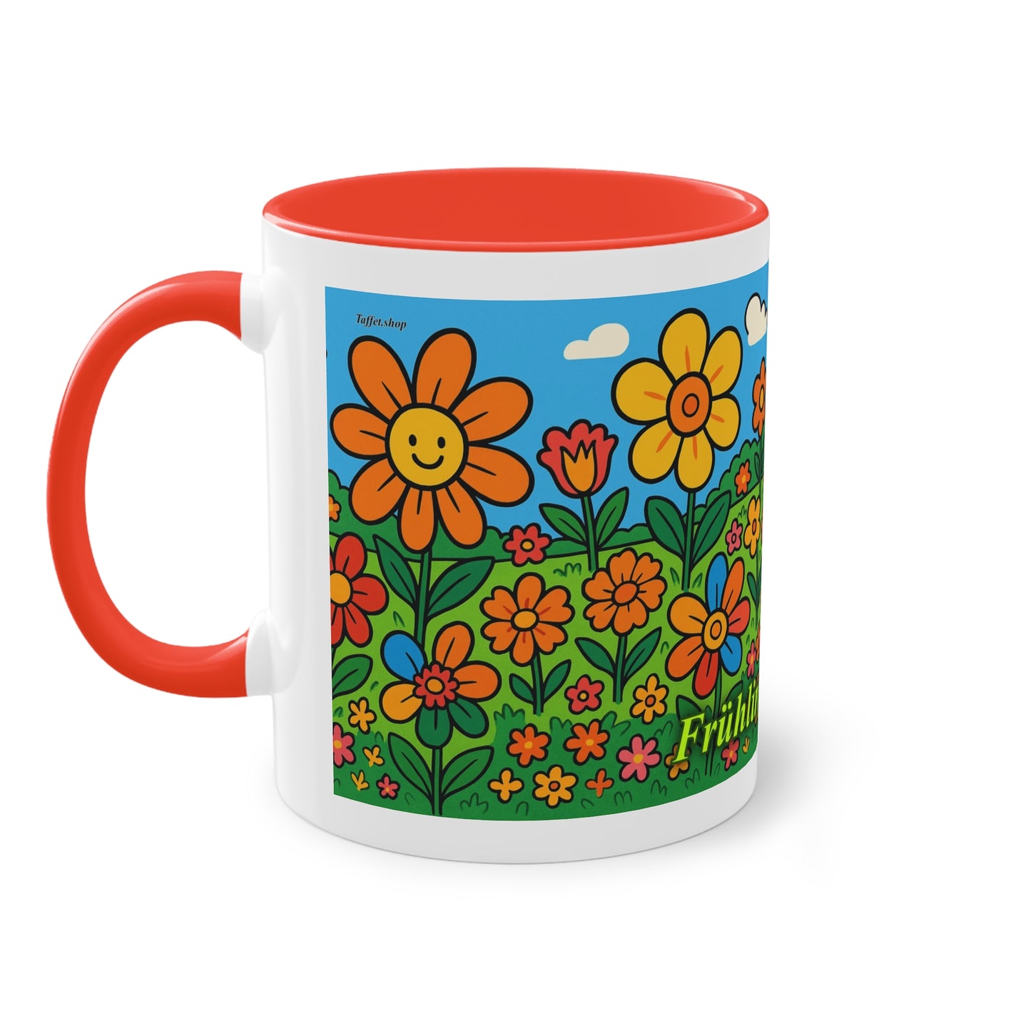 Tasse – „Blumenwiese“, Ostern/Frühling, 325 ml