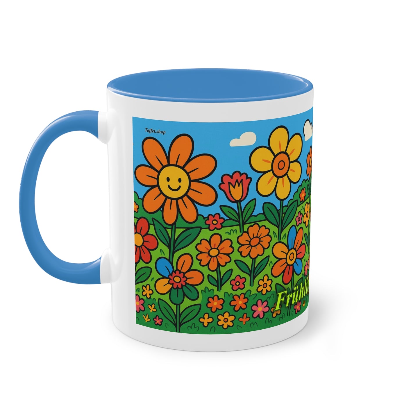 Tasse – „Blumenwiese“, Ostern/Frühling, 325 ml