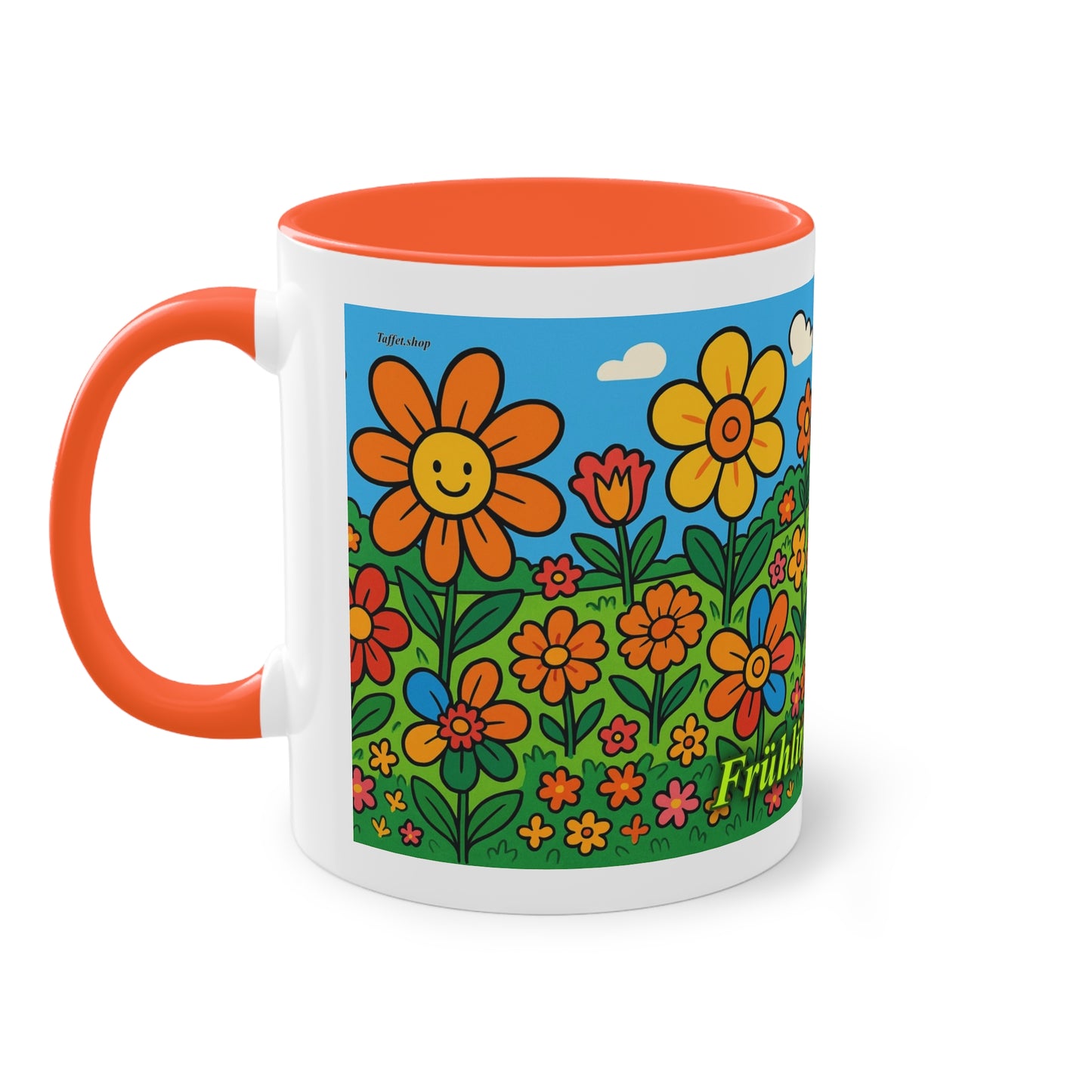 Tasse – „Blumenwiese“, Ostern/Frühling, 325 ml