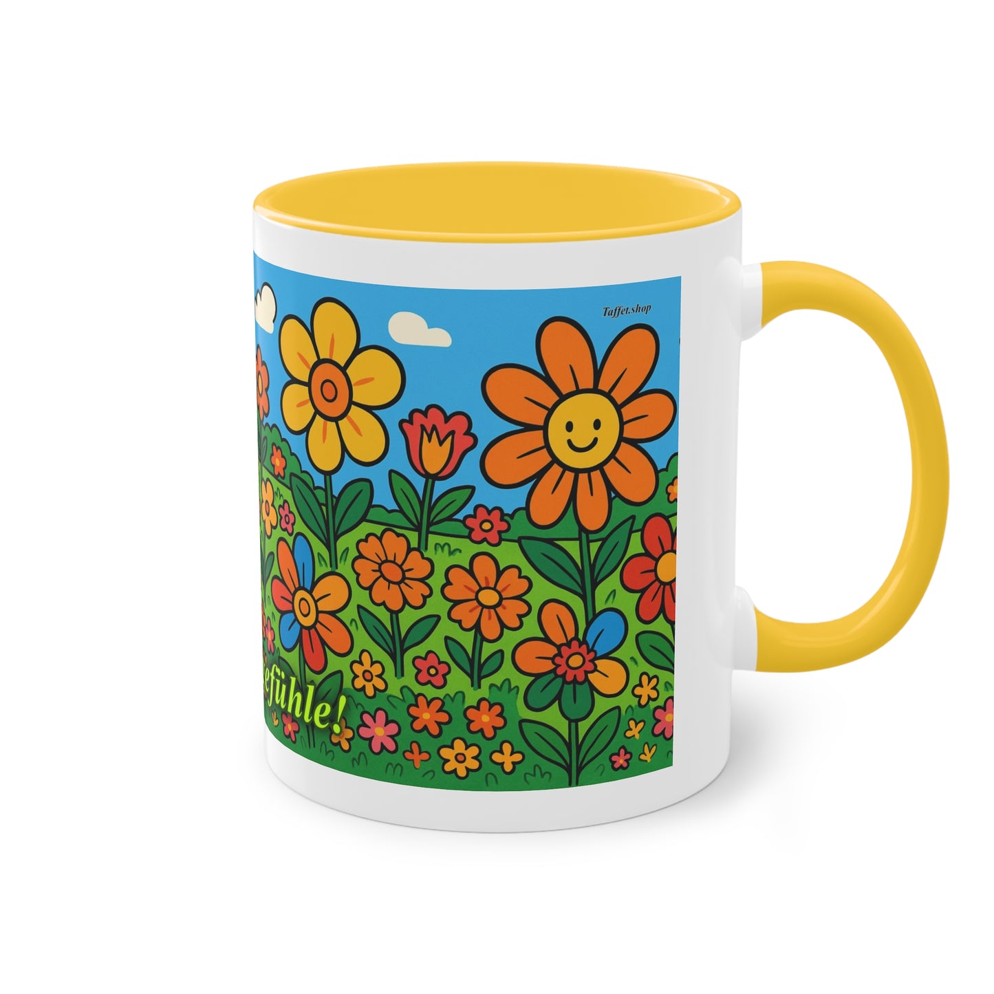 Tasse – „Blumenwiese“, Ostern/Frühling, 325 ml