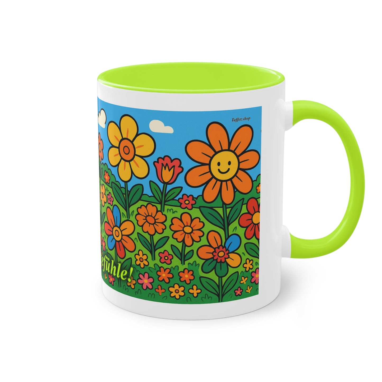 Tasse – „Blumenwiese“, Ostern/Frühling, 325 ml