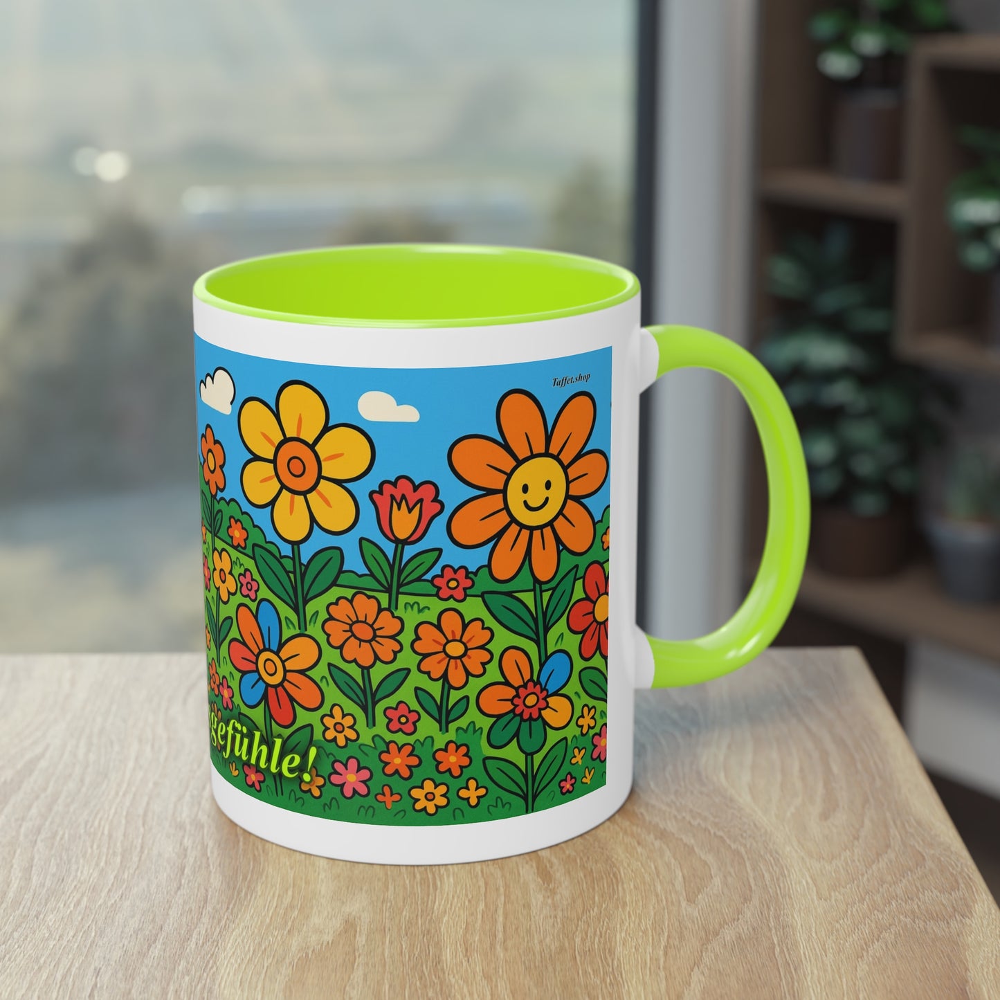 Tasse – „Blumenwiese“, Ostern/Frühling, 325 ml