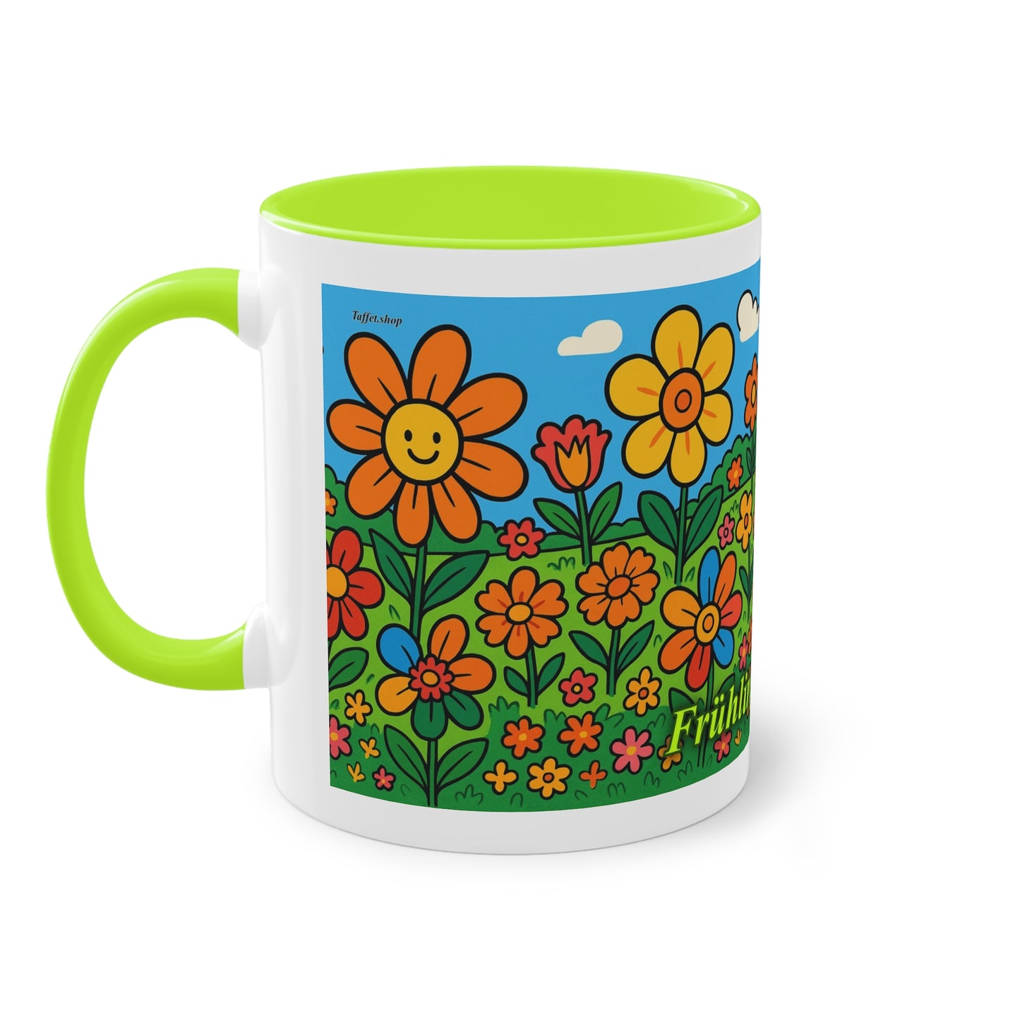Tasse – „Blumenwiese“, Ostern/Frühling, 325 ml