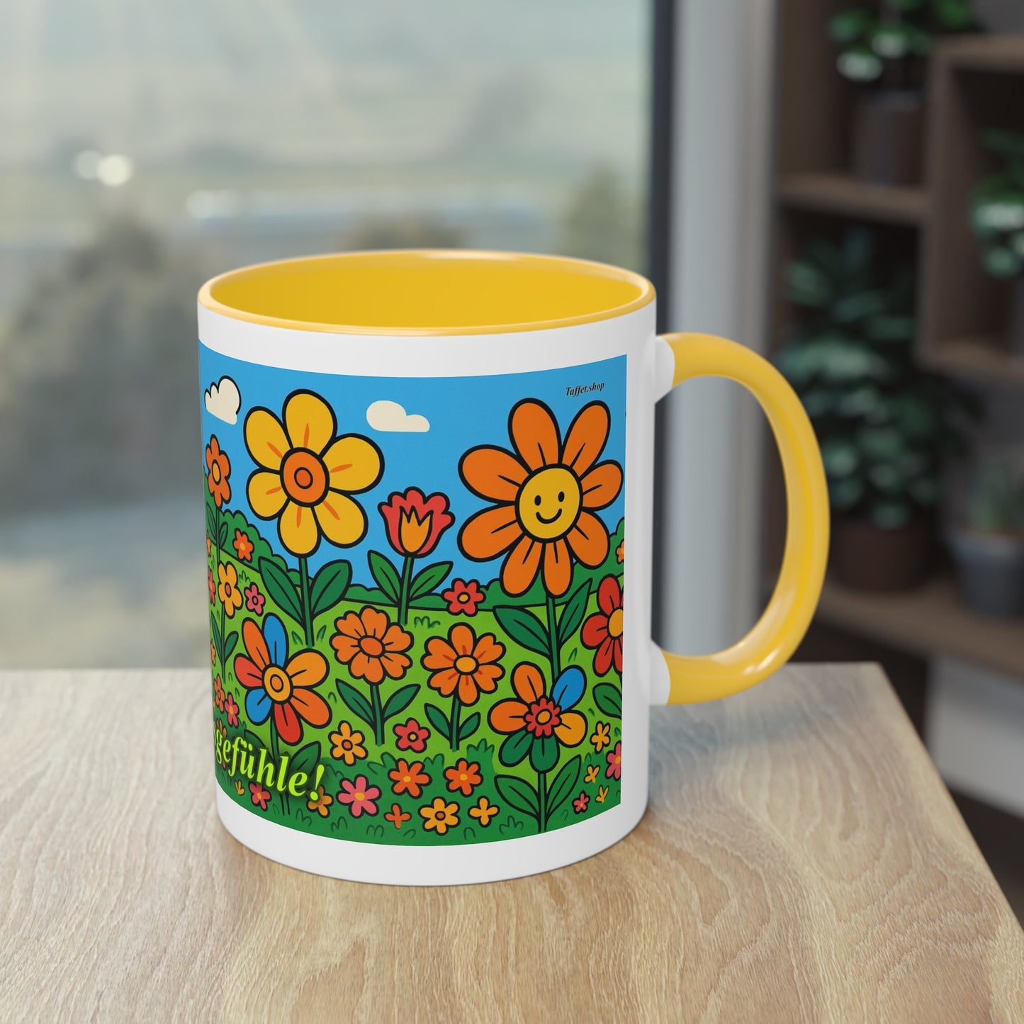 Tasse – „Blumenwiese“, Ostern/Frühling, 325 ml