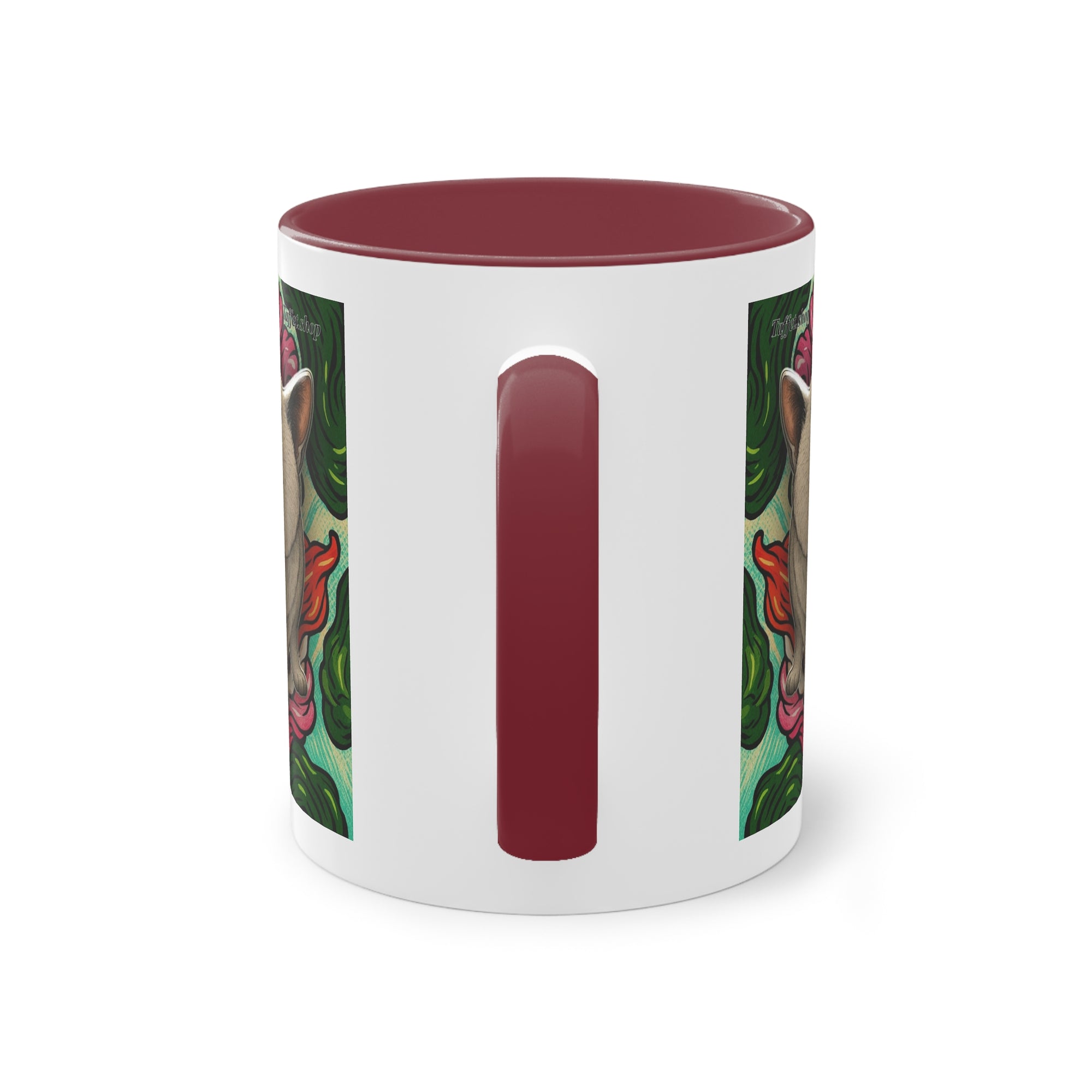 Tasse – Katze BKH/BSH mit Blume im Comic-Stil, 325 ml