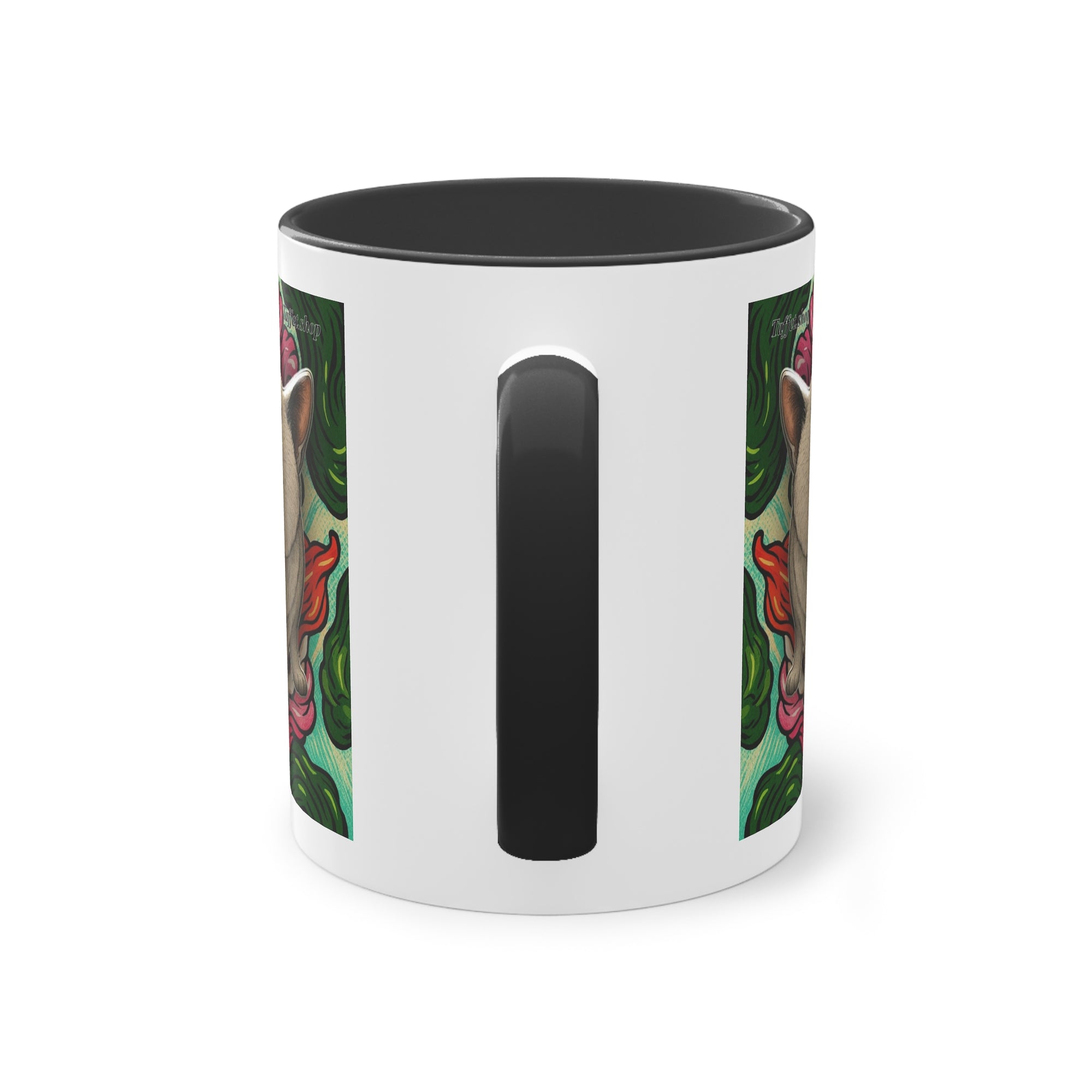 Tasse – Katze BKH/BSH mit Blume im Comic-Stil, 325 ml