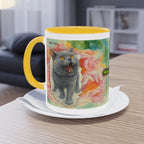 Tasse – Katze BKH/BSH mit Blume im Aquarell-Stil, 325 ml
