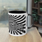 „Safari“ Designer-Tasse aus der „Black & White“-Kollektion von Taffet.shop, 325 ml