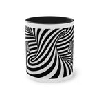 „Safari“ Designer-Tasse aus der „Black & White“-Kollektion von Taffet.shop, 325 ml