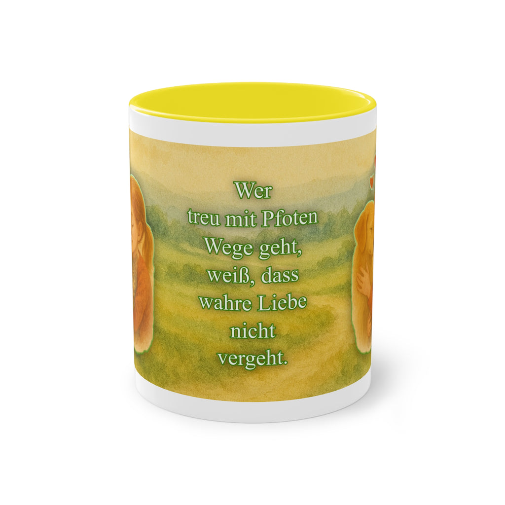 Tasse – „Hund und Mädchen“ im Aquarell-Stil, 325 ml