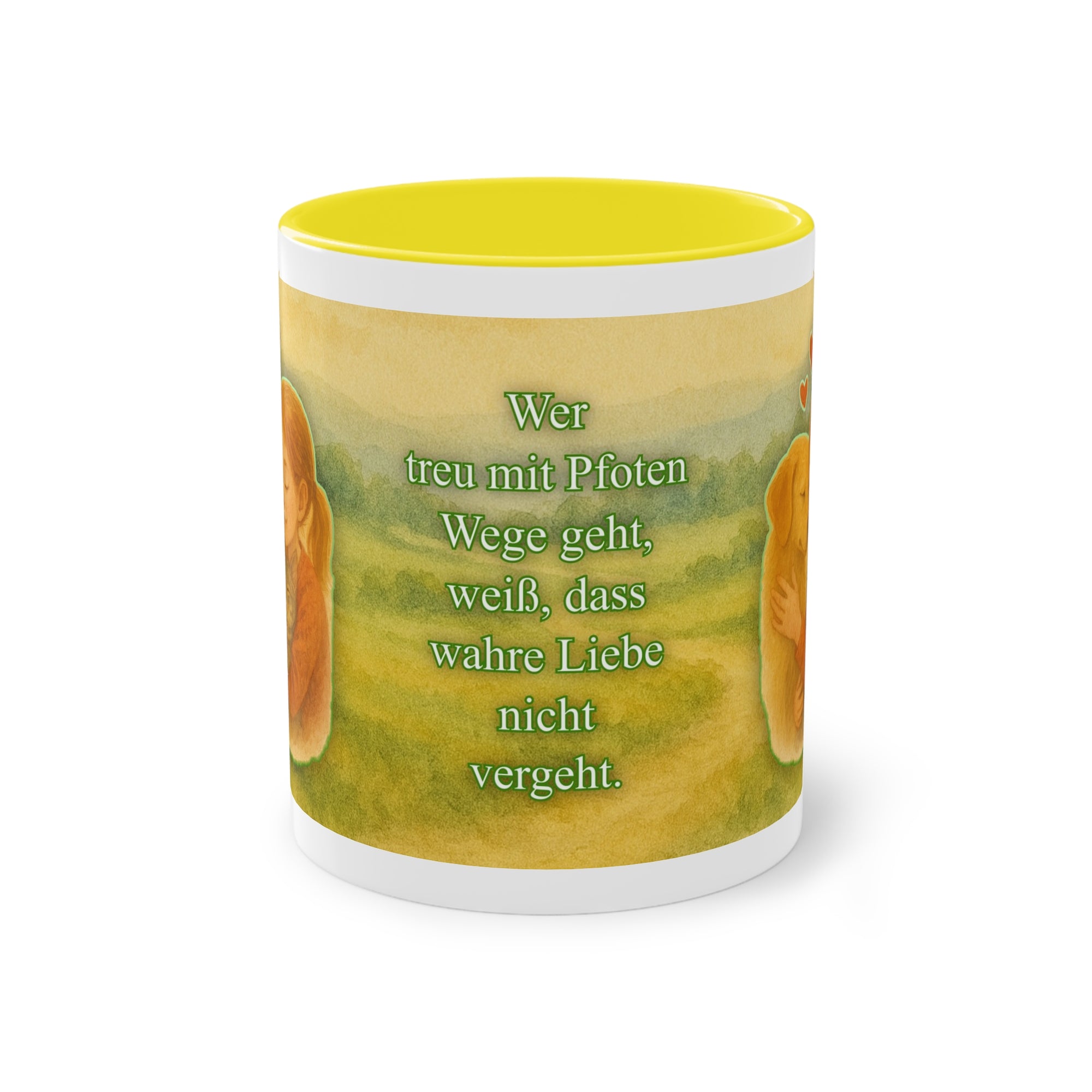 Tasse – „Hund und Mädchen“ im Aquarell-Stil, 325 ml
