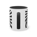 „Safari“ Designer-Tasse aus der „Black & White“-Kollektion von Taffet.shop, 325 ml