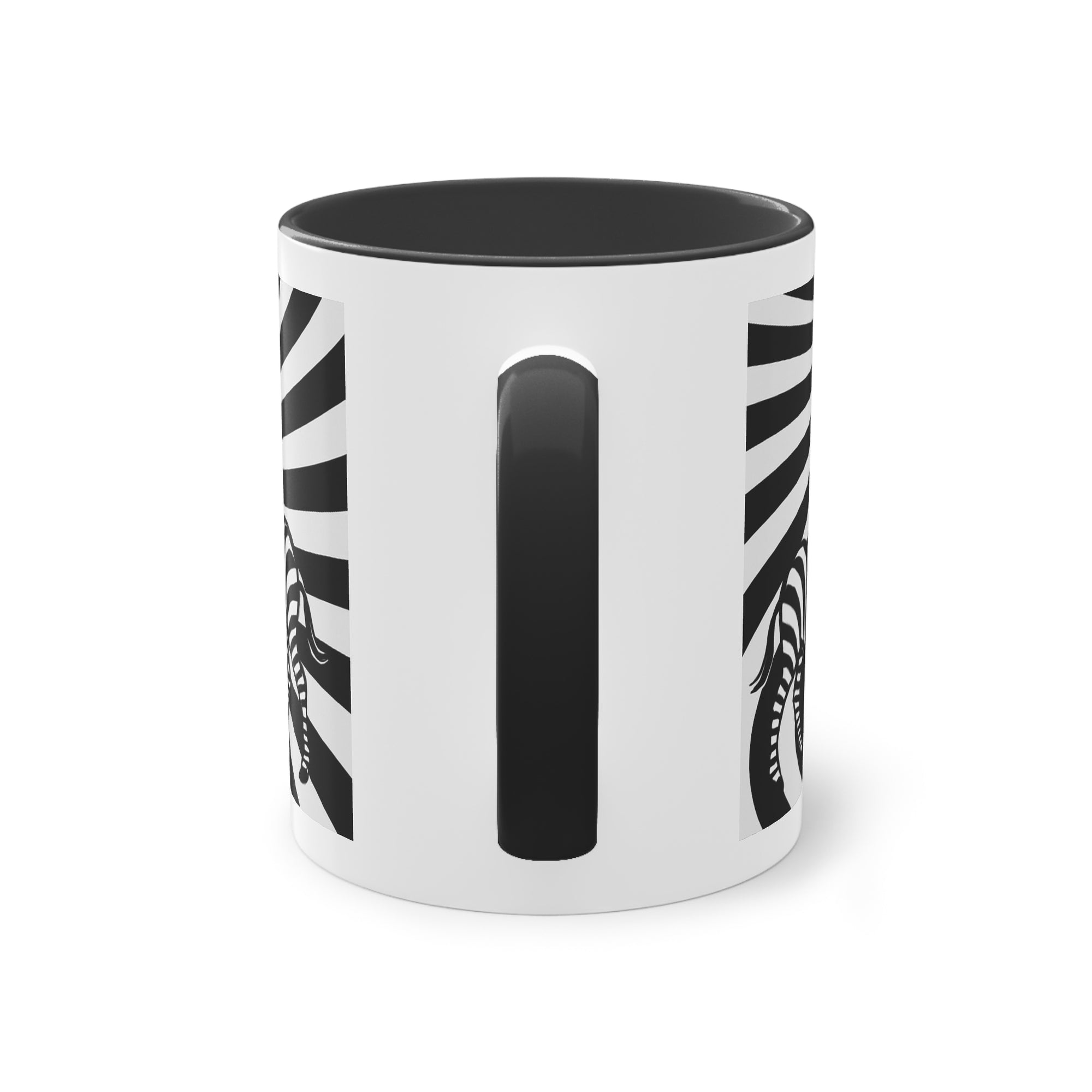 „Safari“ Designer-Tasse aus der „Black & White“-Kollektion von Taffet.shop, 325 ml