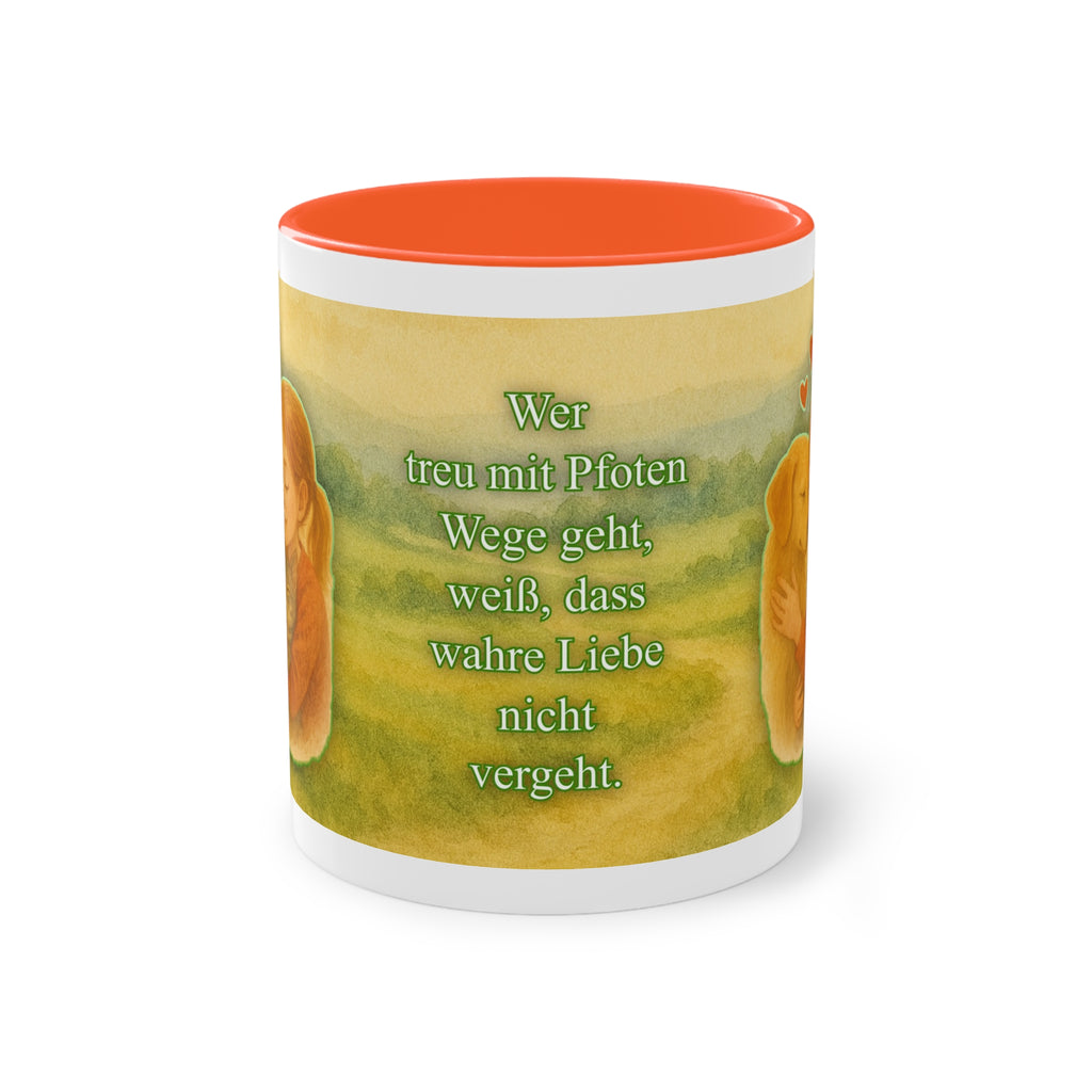 Tasse – „Hund und Mädchen“ im Aquarell-Stil, 325 ml