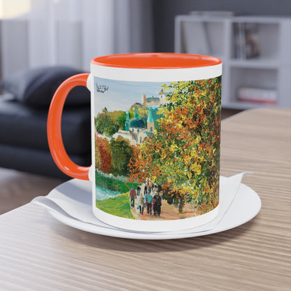 Artist Mug “Salzburg Motif” Reproducing Impasto Oil Painting by Monika Taffet