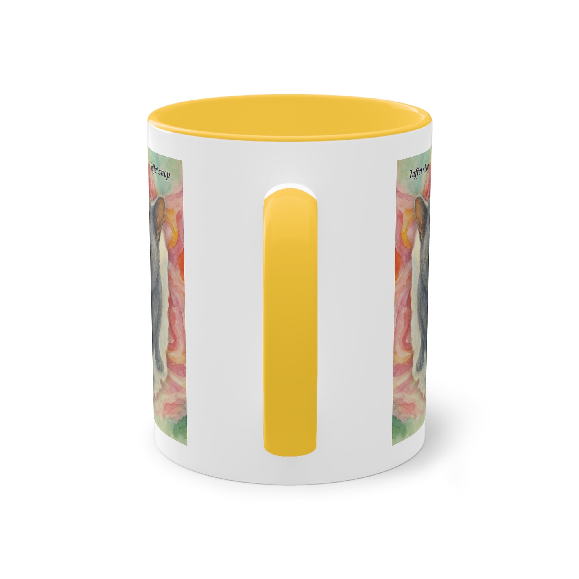 Tasse – Katze BKH/BSH mit Blume im Aquarell-Stil, 325 ml