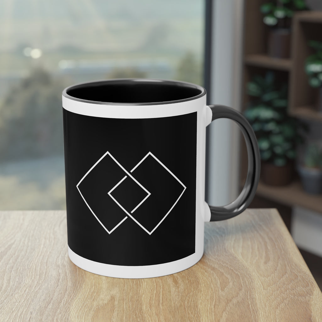 „Squares“ Designer-Tasse aus der „Black & White“-Kollektion von Taffet.shop, 325 ml