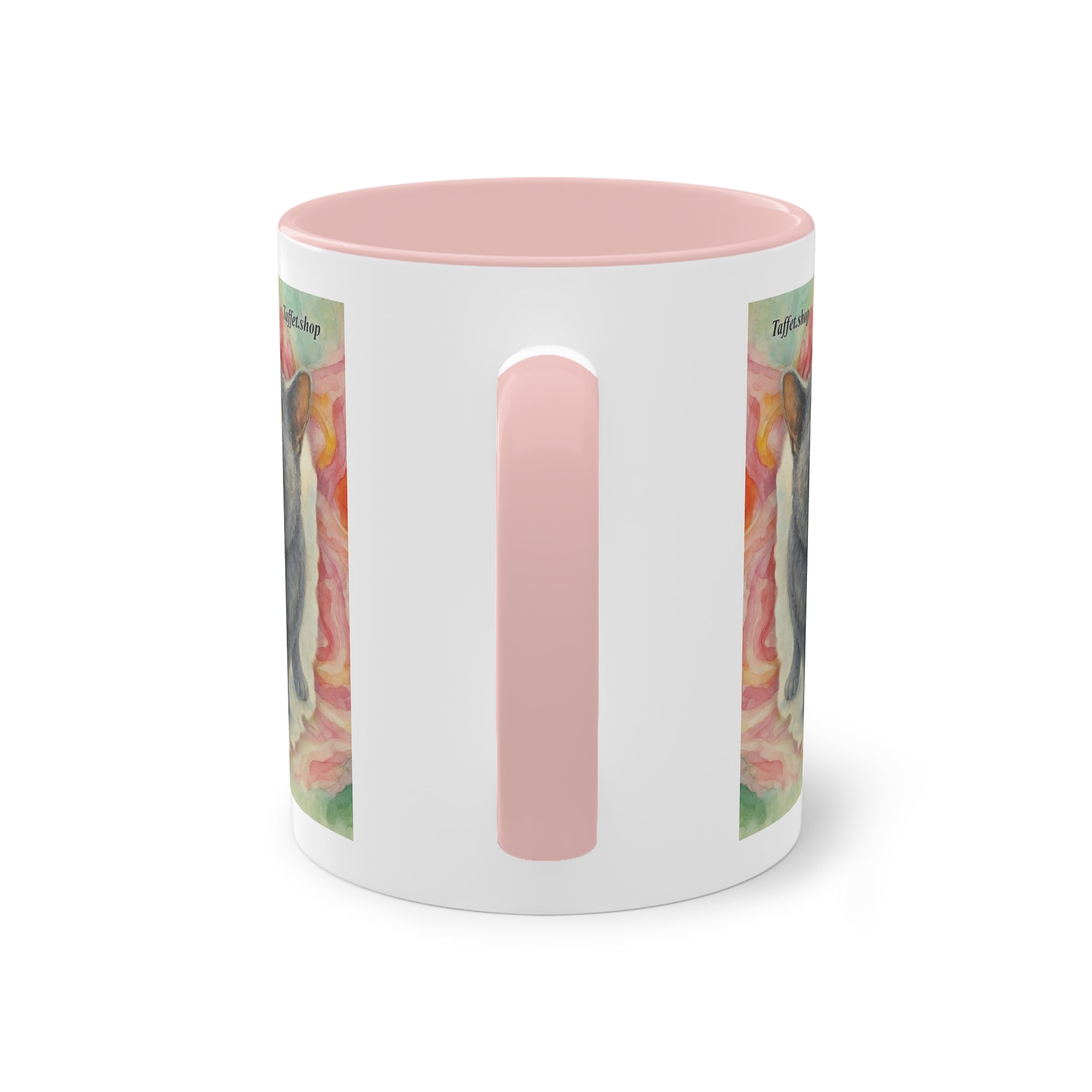 Tasse – Katze BKH/BSH mit Blume im Aquarell-Stil, 325 ml