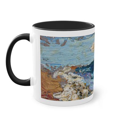 Artist Mug “On The Beach Motif” Reproducing Impasto Oil Painting by Monika Taffet