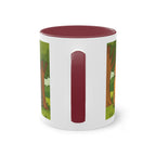 Tasse – „Hund und Katze mit Herzchen“ im Comic-Stil, 325 ml