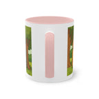 Tasse – „Hund und Katze mit Herzchen“ im Comic-Stil, 325 ml