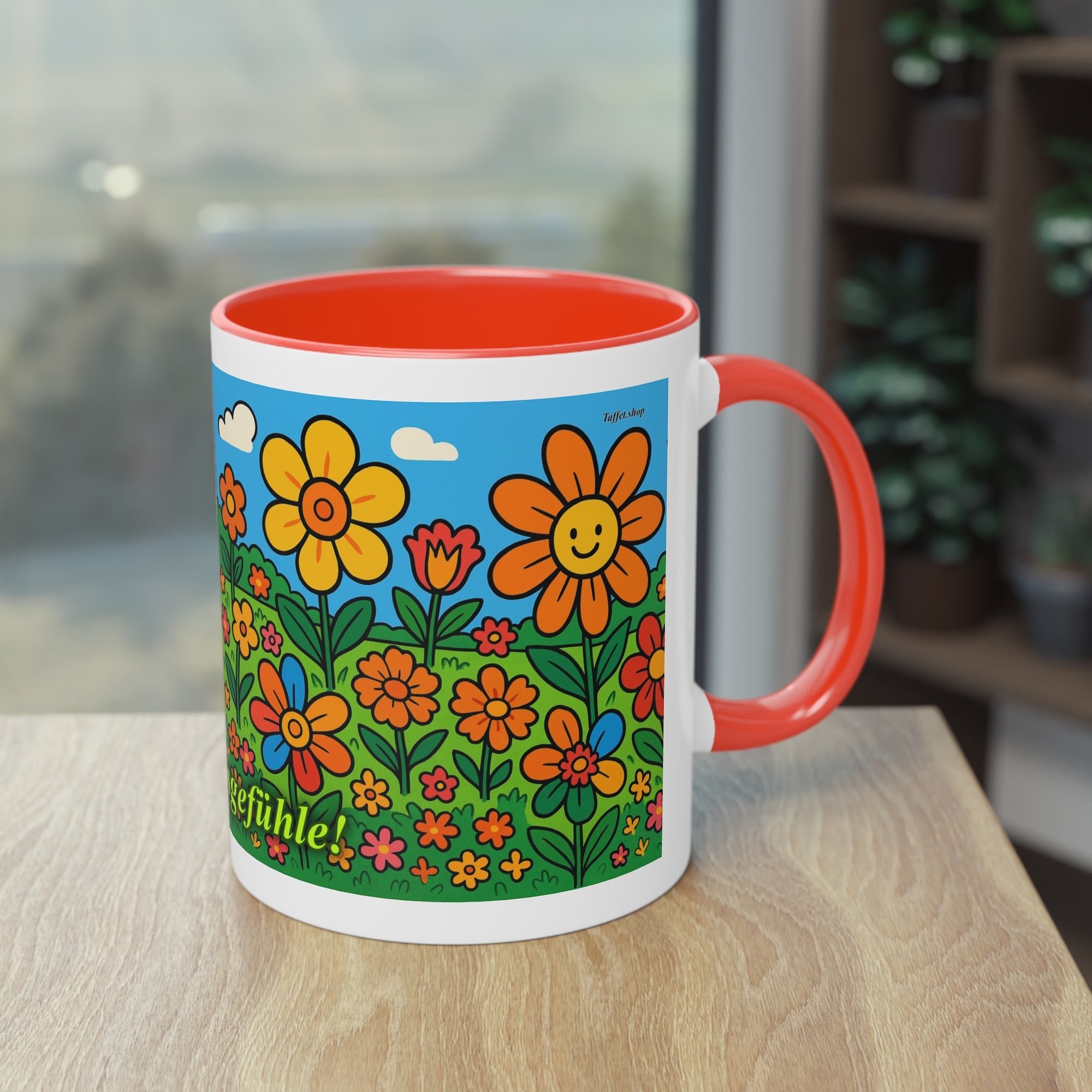 Tasse – „Blumenwiese“, Ostern/Frühling, 325 ml