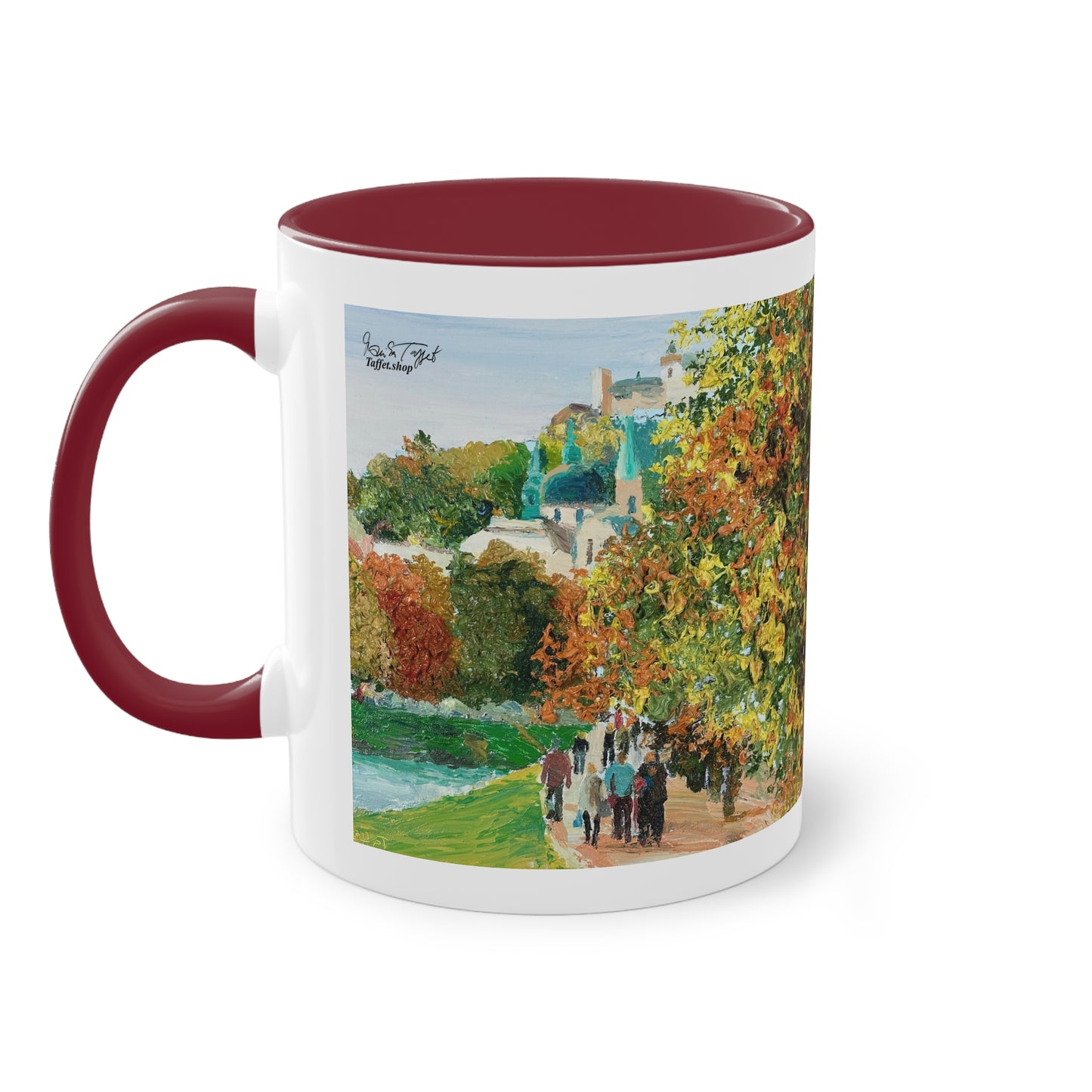 Artist Mug “Salzburg Motif” Reproducing Impasto Oil Painting by Monika Taffet