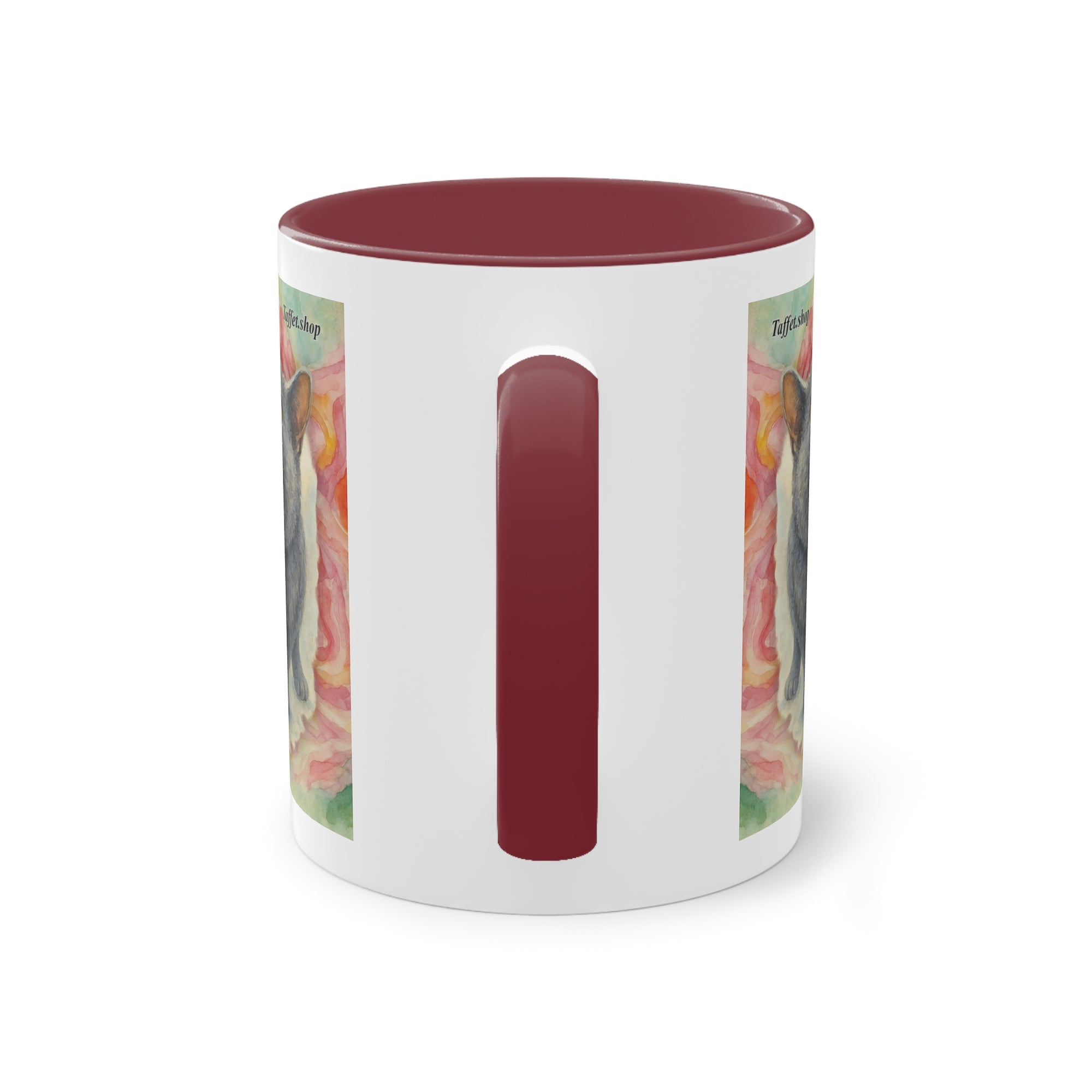 Tasse – Katze BKH/BSH mit Blume im Aquarell-Stil, 325 ml