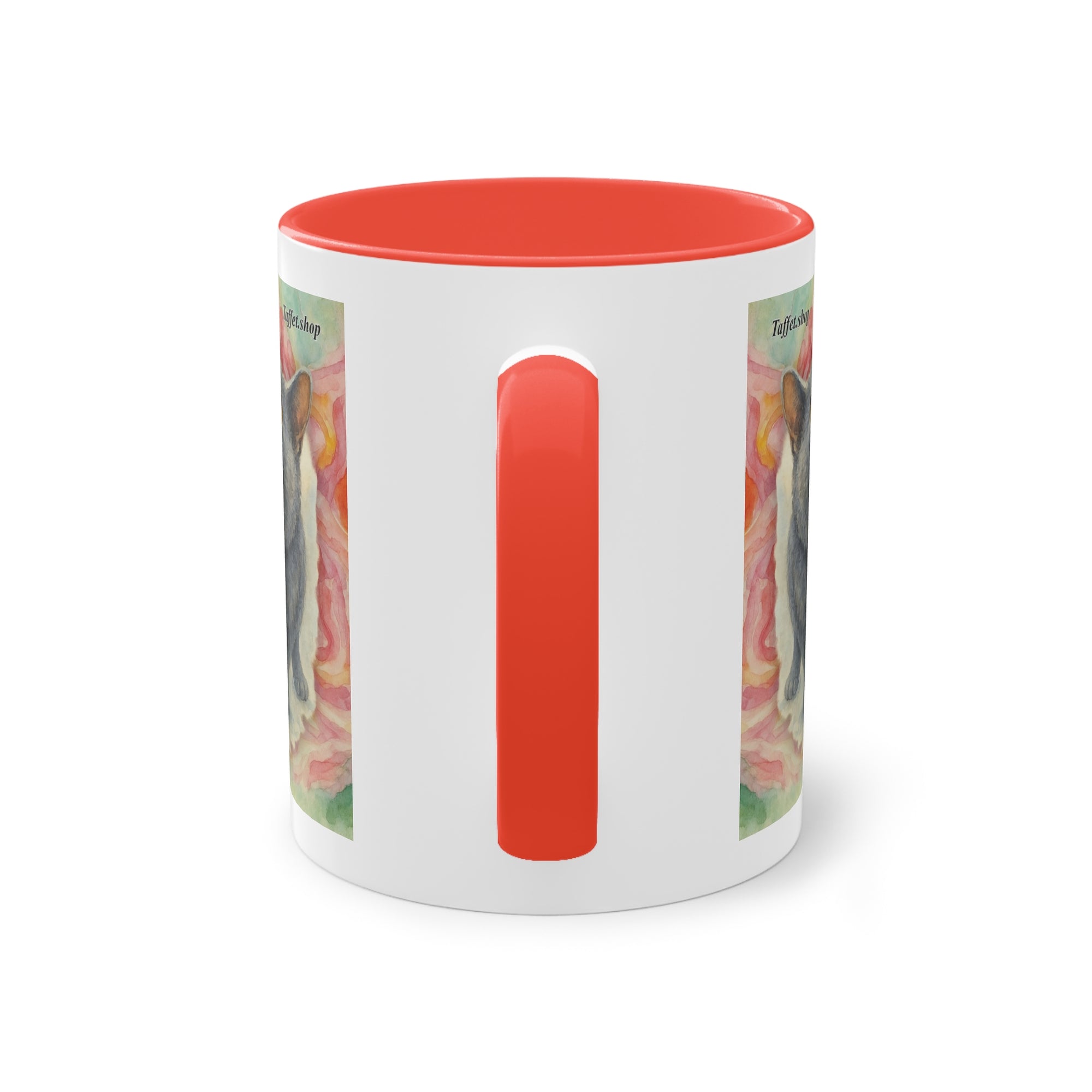 Tasse – Katze BKH/BSH mit Blume im Aquarell-Stil, 325 ml