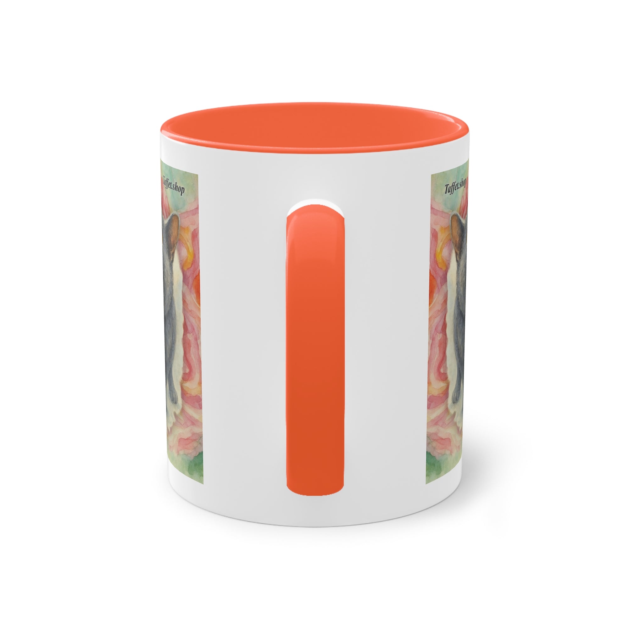 Tasse – Katze BKH/BSH mit Blume im Aquarell-Stil, 325 ml