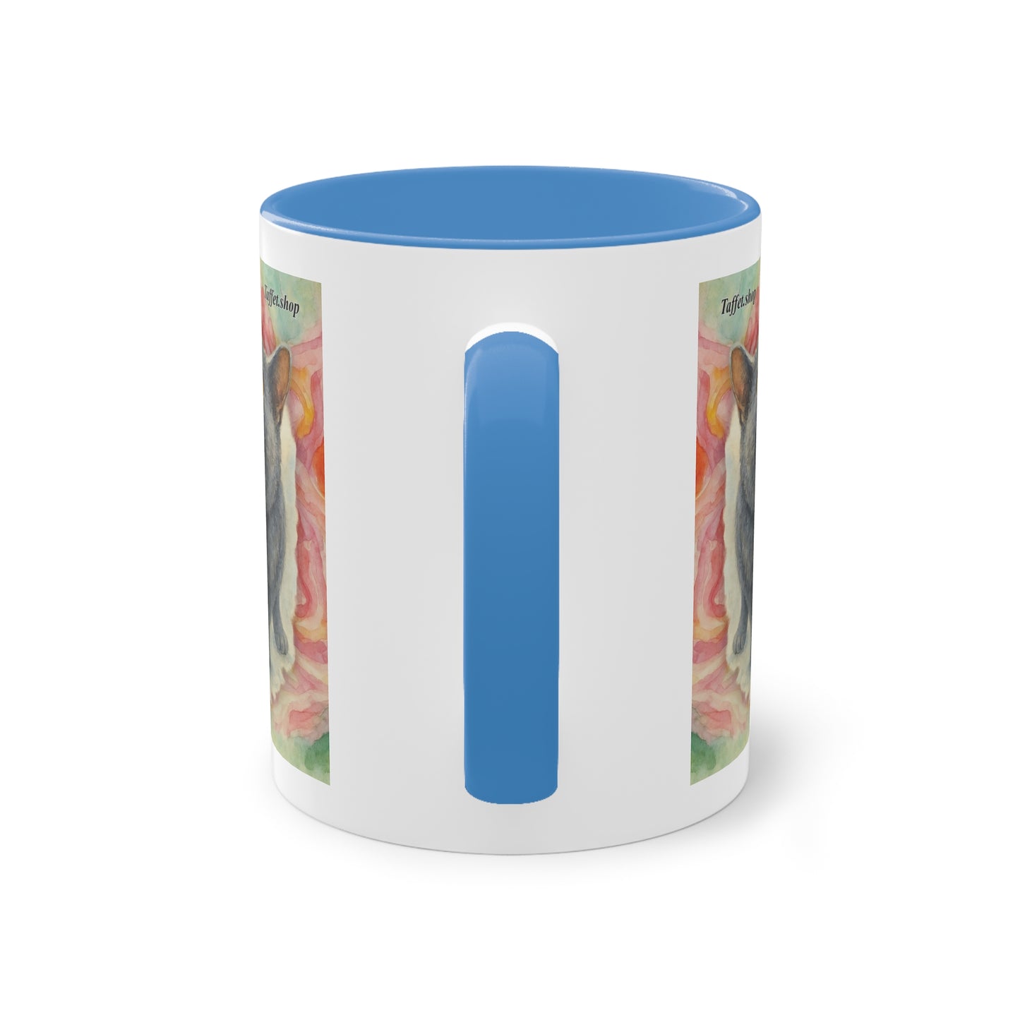 Mug – Cat BKH/BSH with flower in watercolor style, 325 ml