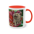 Tasse – Katze BKH/BSH mit Blume im Comic-Stil, 325 ml