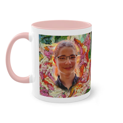 Künstlertasse „Konstantin Taffet Portrait Motiv (1)“ Reproduktion eines pastosen Ölgemäldes von Monika Taffet