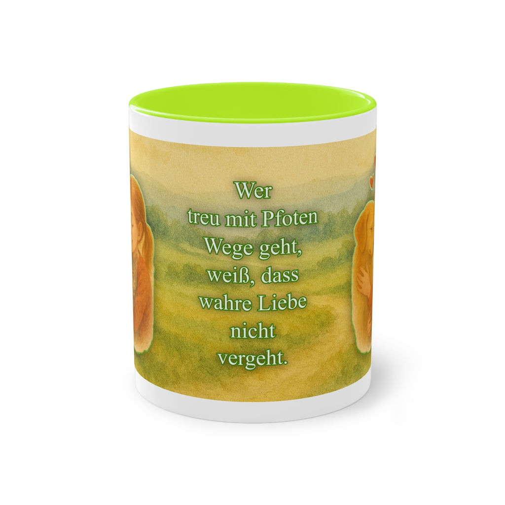Tasse – „Hund und Mädchen“ im Aquarell-Stil, 325 ml