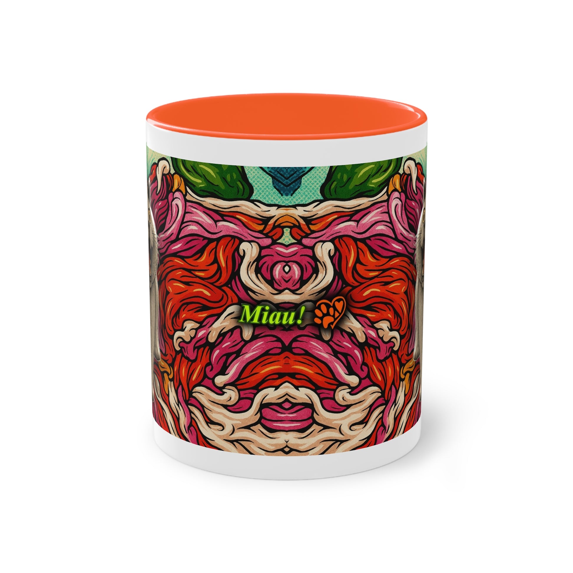 Mug – Cat BKH/BSH with flower in comic style, 325 ml